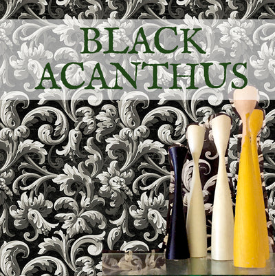 Black Acanthus Removable Wallpaper Sheets are stunning and a very easy DIY
