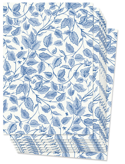 Blue Cottage Leaves Wallpaper Sheets by Filasophie