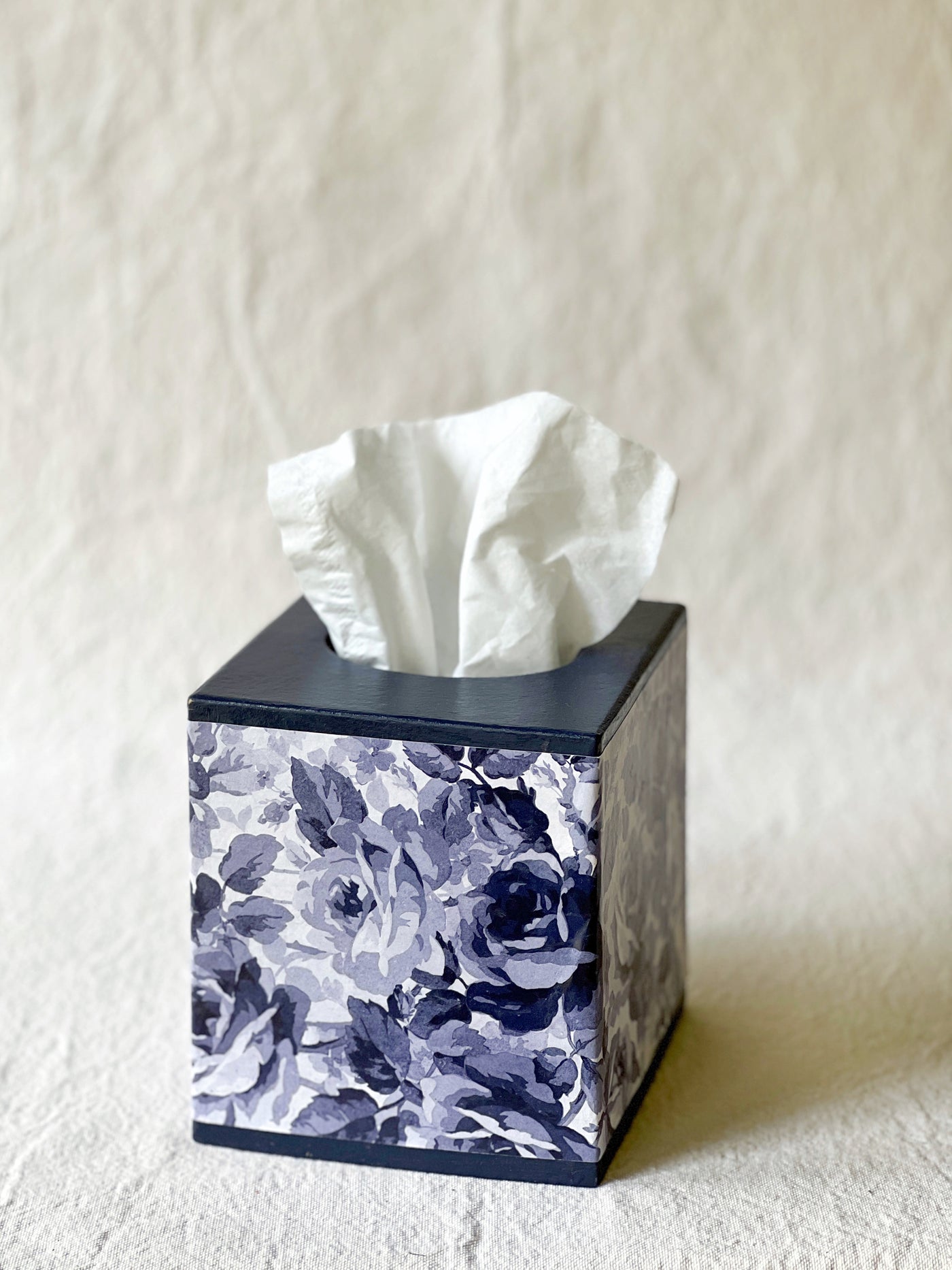 Readymade Blue Roses Tissue Box