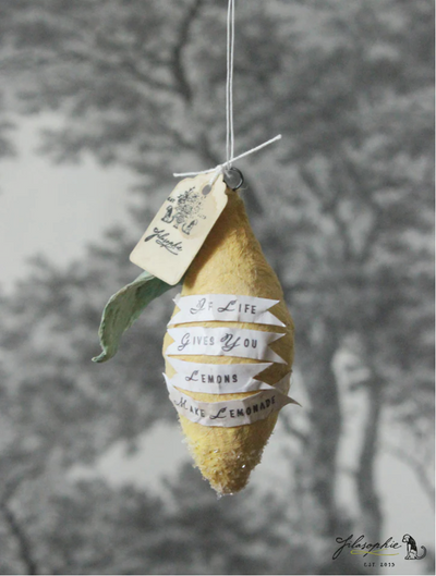 Lemon with Quote Ornament