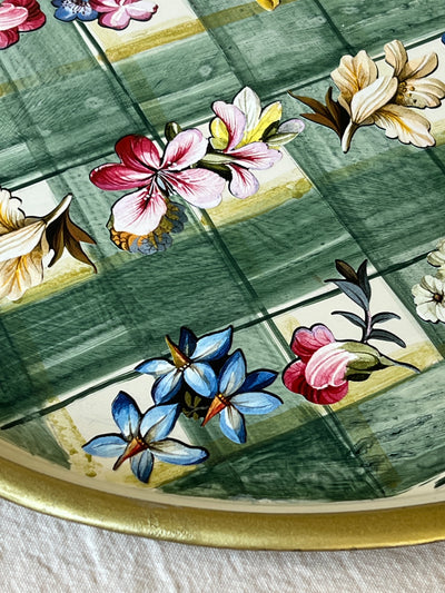 One-of-a-kind Large Tin Tray