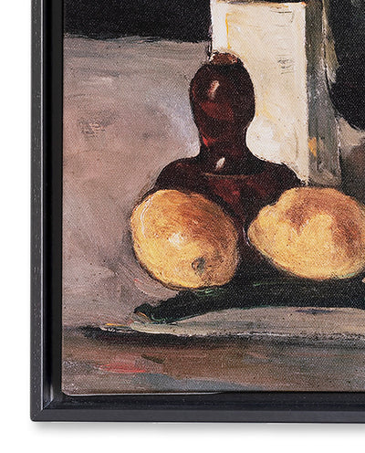 Cezanne Still Life with Bottle, Glass, and Lemons Framed Art