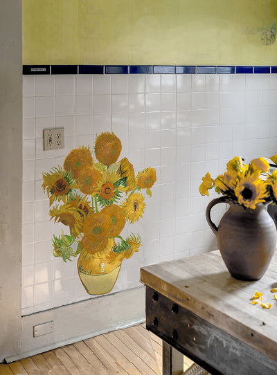 Van Gogh Sunflower Vase Wall Mural